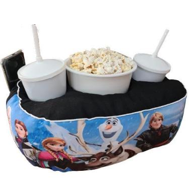Imagem de Almofada Com Bolso Porta Pipoca Balde + Copos Frozen 1 - Maria dos Rei