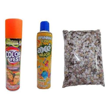 Imagem de Kit De Carnaval Com Confetes, Tinta E Espuma - Romã Atacado