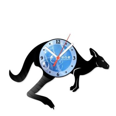 Imagem de Relógio De Parede Disco Vinil Animais - Canguru - VAN-089 - Modernarte