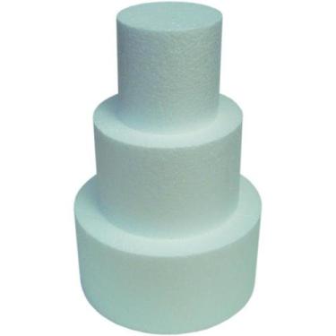 Imagem de Bolo Falso Redondo de Isopor 250X100MM Pacote com 12 - Knauf