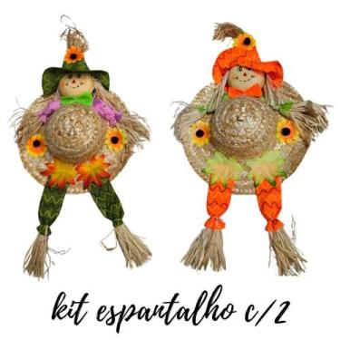 Imagem de kit c/2 Espantalho chapéu festa junina decoração pendurar porta - Xiao