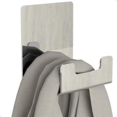 Imagem de Gancho Inox Cabide De Parede Adesivo 3m Autocolante ELG - Unidas