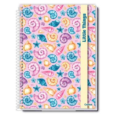 Imagem de Caderno Universitário Feminino Little Things 160F/10 Matérias Credeal