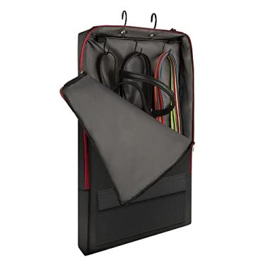 Imagem de Y.J TAILS Bolsa de transporte para cavalos, bolsa de arnês para cavalos, freio, rédeas de cavalo, pontas e cabeças, arnês de cavalo em miniatura com suporte de 3 garras (preto)