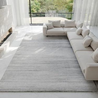 Imagem de Abstrato Cinza Claro Tapete Moderno Decoração de Casa de Luxo Tapetes Grande Área Sala de Estar Tapetes Confortáveis Fácil de Cuidar Quarto Tapete, YHT033,2,G,300x400CM