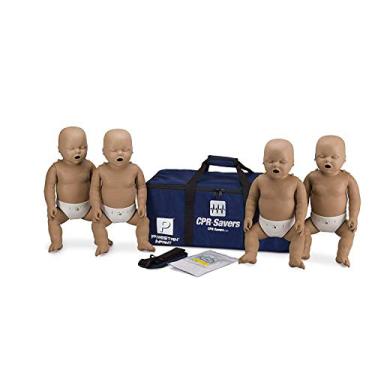 Imagem de CPR Savers Manequim de treinamento de RCP infantil profissional prestan com monitor de feedback aha 2019, pele escura, pacote com 4, pp-im-400m-ds