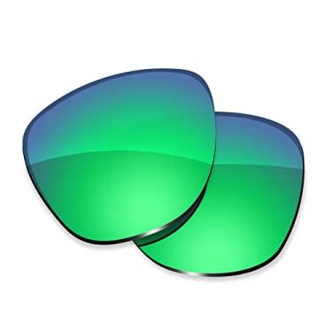 Imagem de ToughAsNails Lentes de substituição para óculos de sol Oakley Frogskins LX OO2043 – HyperVision Plus Green Chrome – Polarizadas