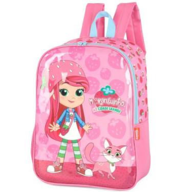 Imagem de Mochila Infantil Escolar Moranguinho Na Cidade 40cm Original Luxcel