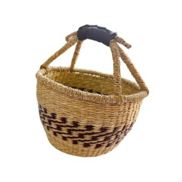 Imagem de IEUDNS Cesta de cestas de ao ar livre shopping cesto de cesto decorativo cesto de cesta para camping para acampamento de praia Desktop do, Marrom