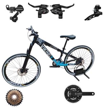Imagem de Bicicleta 26 VikingX Tuff25 21v Index Freeride Shimano Disco Mecânico Pneu Slick Fino FX 1.50-Unissex