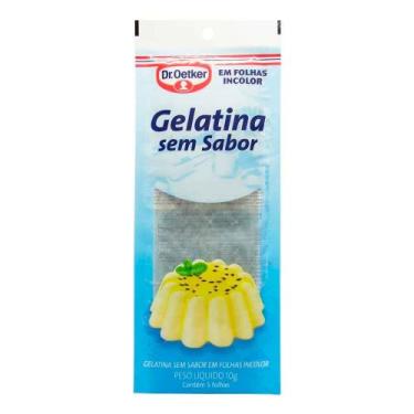 Imagem de Gelatina Sem Sabor em Folha Dr. Oetker 10g