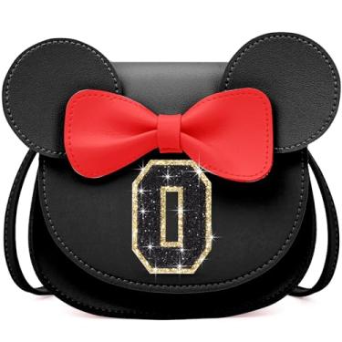 Imagem de OYLOLA Presentes de aniversário para meninas de 3, 4, 5, 6, 7 e 8 anos, bolsa infantil para meninas pequenas, presente para meninas, Preto e preto brilhante, O