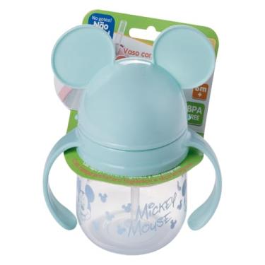 Imagem de Caneca Treinamento com canudo de silicone retrátil Mickey 350 ml Plasútil