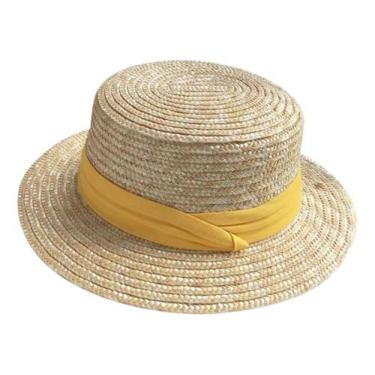 Imagem de Chapéu Feminino D Palha Sintética Moderno Casual Praia Verão - Alwy, A