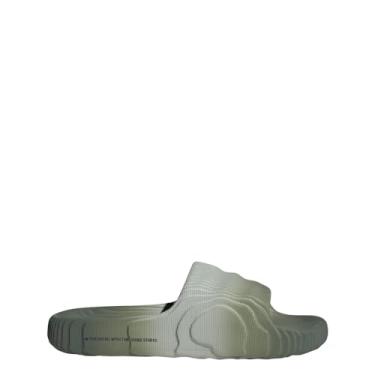 Imagem de Adidas Sapatos masculinos Adilette 22, Wonder Silver/Prata Verde/Core Black, 45