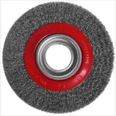 Imagem de ESCOVA DE AÇO CIRCULAR 6" x 1" LATONADA REF-6602 - LOTUS