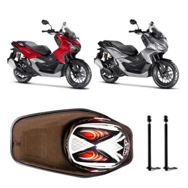 Imagem de Forração Honda ADV 160 Baú Forro Marrom Scooter + 2 Antena - Jaspe Ate