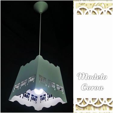 Imagem de Luminária de Teto Infantil - Coroa Branca