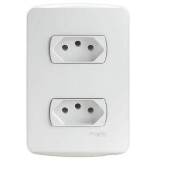 Imagem de Conjunto 2 Tomadas 2P+T 10A 4x2 Miluz Schneider S3b60440
