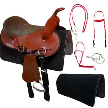 Imagem de Sela Americana Havana Simples para Cavalgada E Passeios Completa Com Manta e Freio Inox