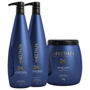Imagem de Kit Linha A Profissional Completo Aneethun 3 Produtos Litro