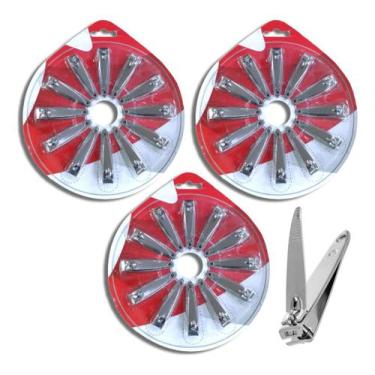 Imagem de Kit 36 Cortador De Unha Inox Atacado Cartela Duzia Qualidade - Marca, 