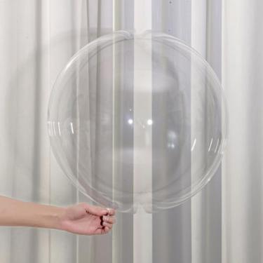 Imagem de HKYOOD 15 balões Bobo de 50 cm, balões transparentes para encher balões de bolhas estilo hélio balão grande transparente para aniversários, casamentos, chás de bebê, decorações de festa de Natal