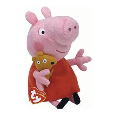 Imagem de Peppa Pig Segurando Teddy Pelúcia Ty! 20cms