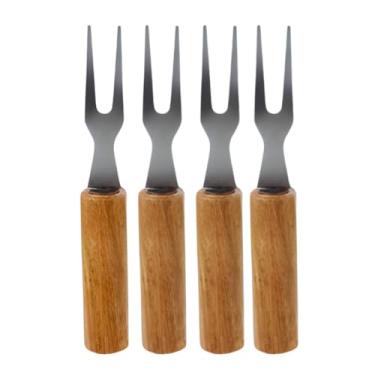 Imagem de Kit 4 Mini Garfos Para Petiscos Frios Fondue Espeto Buffet