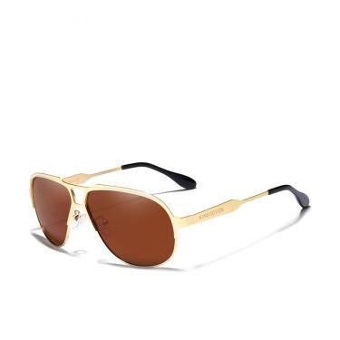 Imagem de Óculos De Sol Masculino Polarizados Design Piloto N7725 - Marron
