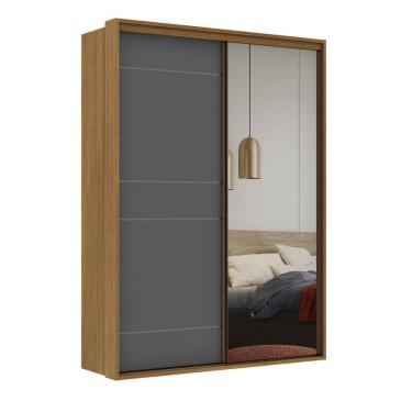 Imagem de Guarda-roupa Qualitá 2 Portas 1 Espelho 1700x2300x560 Freijó