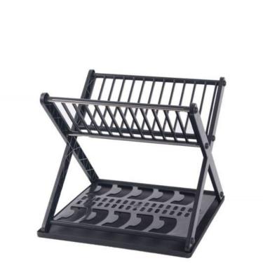 Imagem de Escorredor De Louça Duplo Porta Pratos E Talheres