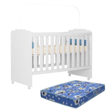 Imagem de Berço Amore Branco Com Colchão Baby Physical - Peternella Móveis Branco