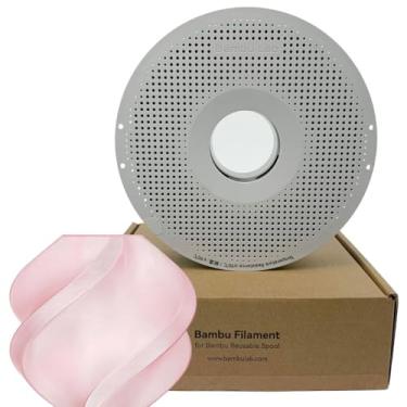 Imagem de Filamento 3d Bambu Lab PETG Translúcido 1kg 1,75mm Com Carretel Reutilizável Rosa