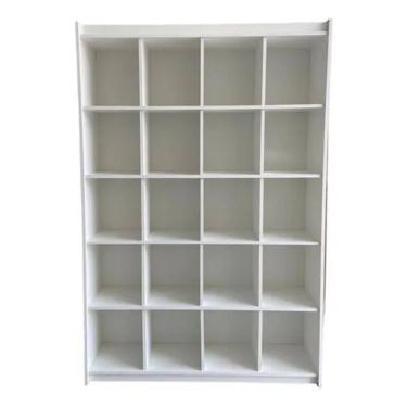 Imagem de Estante Colmeia Organizadora Lojas E Comércios 100% Mdf Branco - Suprema Móveis