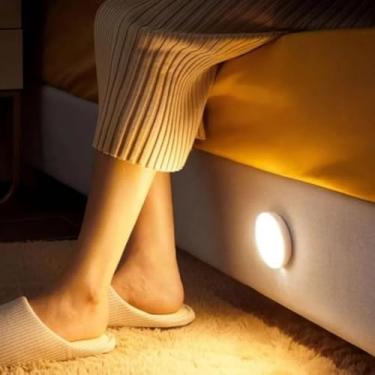 Imagem de Kit 2 Luminárias LED Recarregáveis, Sensor De Movimento, Luz Automática Para Armário, Corredor, Quarto, Escada, Com Ímã E Fita Adesiva - IT