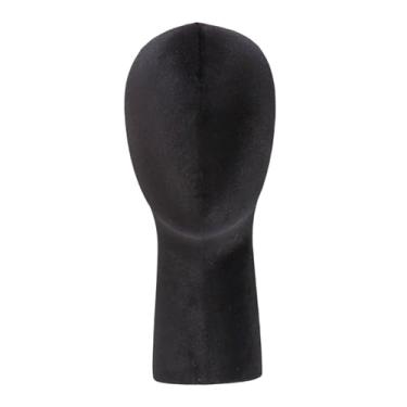 Imagem de Ysyqkn Cabeça de Manequim para Peruca, Suporte Autônomo Multifuncional para Armazenamento de Bonés, para Salão de Beleza Ou Loja de Fones de Ouvido, Cachecói, Preto