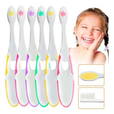 Imagem de Kit 6 Escovas De Dente Infantil Ultra Macia Coração Kids - Sunny