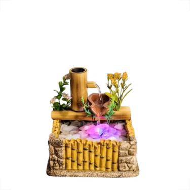 Imagem de Fonte De Agua Decorativa Chafariz Cascata Natural Bambu Zen