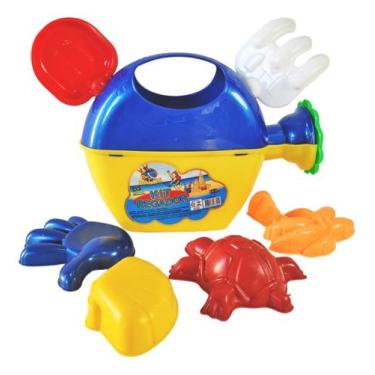 Imagem de Kit Regador Infantil Areia Praia 7 Acessórios Rei Do Balde - Casa Gold