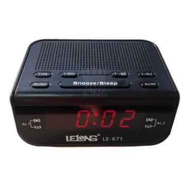 Imagem de Rádio Digital Relógio Despertador Alarme Duplo Lelong Le-671