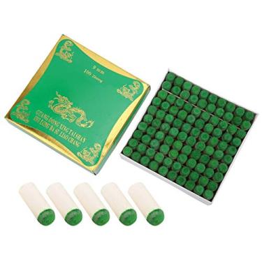 Imagem de Dicas de bilhar Dicas de substituição Premium premium Durável Piscina Piscina Protetor de ponta de bastão para sinuca estilo britânico Black Oito plástico couro artificial 100pcs (9mm)