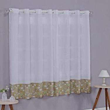 Imagem de Cortina Baby 2 Metros Quarto Bebê Infantil Menino Menina - Ametista De