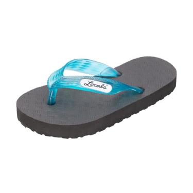 Imagem de Sandálias de dedo estilo original Locals, Translucent Turquoise, 1.5-2.5 Big Kid