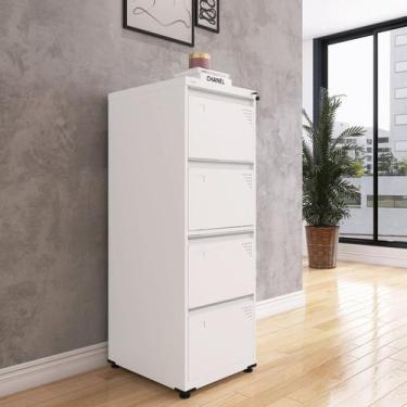 Imagem de Gaveteiro Arquivo em Aço 4 Gavetas Of04sltcm - Pandin Móveis