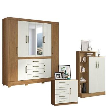 Imagem de Guarda Roupa Casal Nápole 2045149 com Armário Multiuso Florença 200019