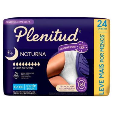 Imagem de Roupa Íntima Plenitud Noturna Unissex Tamanho G/XG 24 Unidades Descart