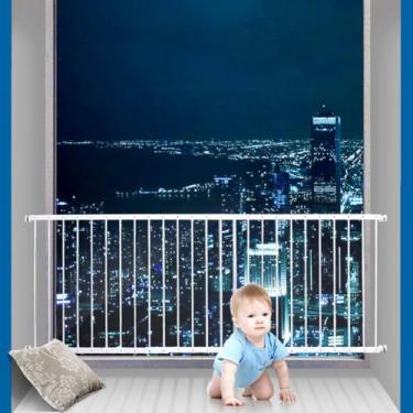 Imagem de Taxa De Ferro Forjado, Guarda-corpo De Janela De Bebê, Taxa De Isolamento De Animal De Estimação Perfurada Grátis, Adequada Para Varanda, Janela, Janela De Sacada, 156-222cm