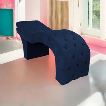 Imagem de Maca Estética com Encosto Dobrável Facial Capitonê Cílios Salão P02 Su