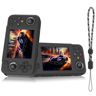 Imagem de for R36H Case, Silicone Cover Shell Anti-Slip, Shock Proof, Soft Protective Case for R36H Handheld Game Console Accessories with Lanyard - Black
